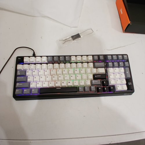 RK ROYAL KLUDGE F99 WIRELESS MECHANICAL KEYBOARD - TRI MODE BT/2.4GHZ/USB-C CONNECTIONS - 100 KEYS HOT SWAPPABLE - LINEAR CREAM SWITCH - RGB LIGHTS - KNIGHT BLACK (MODEL: F99) image 3