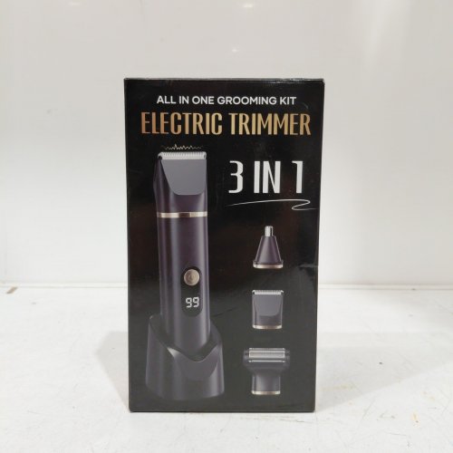 ELECTRIC TRIMMER IPX7 WATERPROOF 3-IN-1 GROOMING KIT - BLACK (MODEL: ST01) image 4
