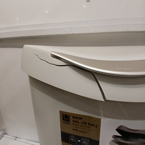 UMBRA BRIM WASTE CAN -  50L - WHITE image 3