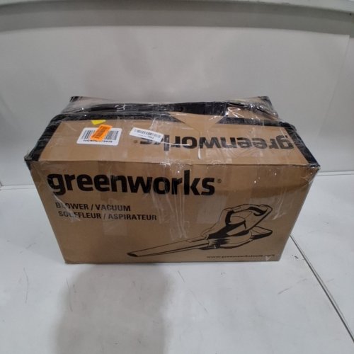 GREENWORKS CORDLESS BATTERY POWERED LEAF BLOWER/SUCKER - GREEN (MODEL: BVF443) image 4
