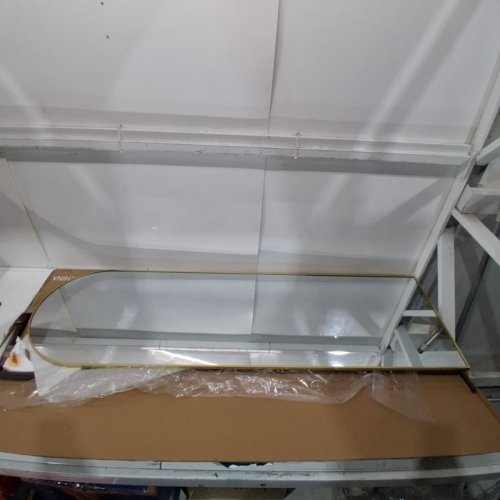 FULL LENGTH MIRROR WITH STAND - 17" X 57.5" - GOLD image 2