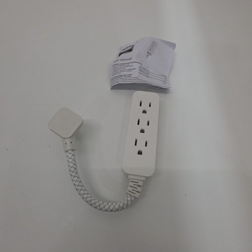 PHILIPS MINI CORD WITH SURGE PROTECTION, 3 OUTLETS, AND FLAT PLUG - 245J PROTECTION - WHITE (MODEL: SPP8272WC/37) image 2