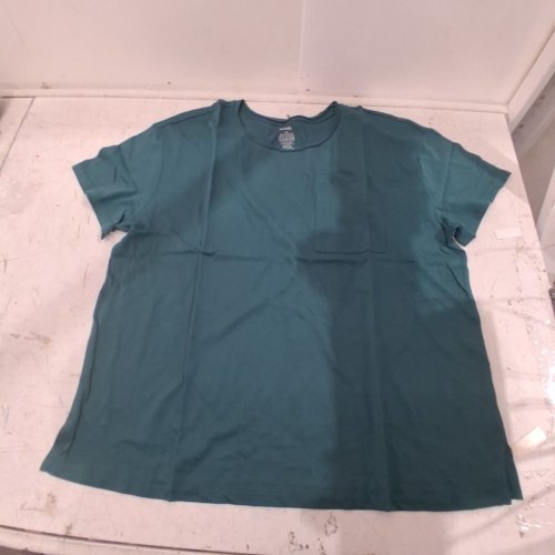 WOMEN'S SHORT SLEEVE POCKET T-SHIRT - LARGE - TEAL image 2