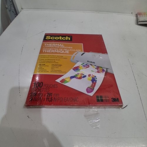 100PK SCOTCH THERMAL LAMINATING POUCHES - 9" X 11.5" image 2