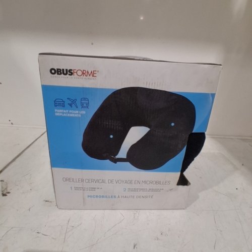 OBUSFORME MICROBEAD TRAVEL NECK PILLOW - BLACK - (MODEL: PL-MTP-BLK) image 4
