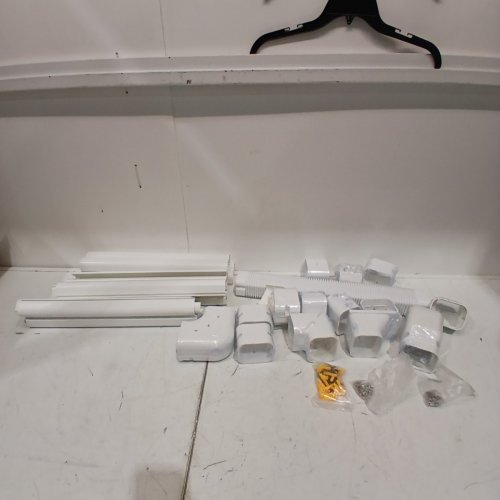 MINI SPLIT LINE PIPE SET COVER FOR AIR CONDITIONER WITH 10 STRAIGHT DUCTS - 3" X 17.7FT - WHITE (MODEL:1100061670) image 2