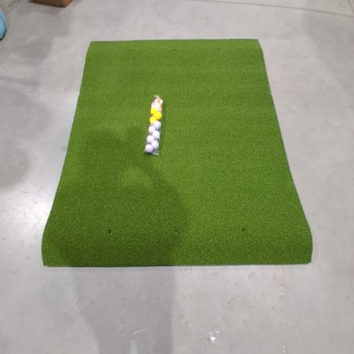 ACELLORATE GOLF ARTIFICIAL TURF HITTING MAT FOR INDOOR/OUTDOOR PRACTICE WITH 8 TEES, 9 BALLS - 31 MM THICK - 4FT X 5FT - GREEN (GOLF MAT) image 2