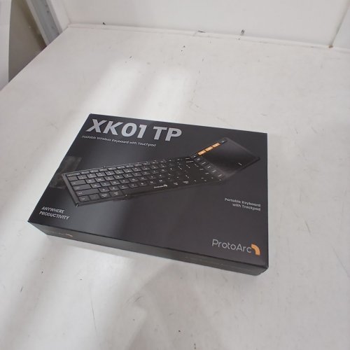 PROTOARC XK01 TP PORTABLE FOLDING BLUETOOTH KEYBOARD WITH TOUCHPAD FOR TRAVEL WITH TABLET/PHONE STAND & TRAVEL POUCH - BLUE image 4