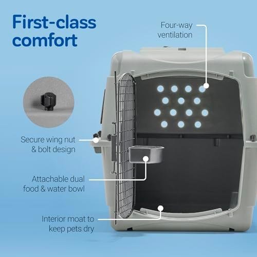 PETMATE SKY KENNEL - 25-30LBS - GREY image 2