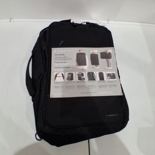 BUGATTI ULTIMATE 2-IN-1 DUFFLE BAG/BACKPACK - 17.3" LAPTOP COMPARTMENT - BLACK (MODEL: 1753685) image 2