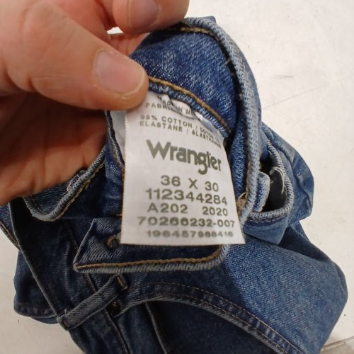 MENS WRANGLER JEANS - 38" X 30" - BLUE image 3