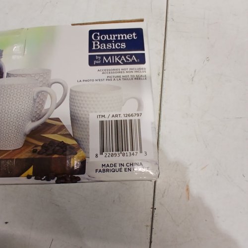 6PK GOURMET BASICS BY MIKASA STONEWARE MUGS - WHITE (ITEM: 1266797) image 5