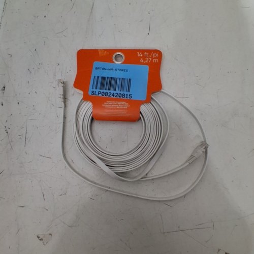 ONN CAT6 FLAT ETHERNET CABLE - 14FT - WHITE image 2