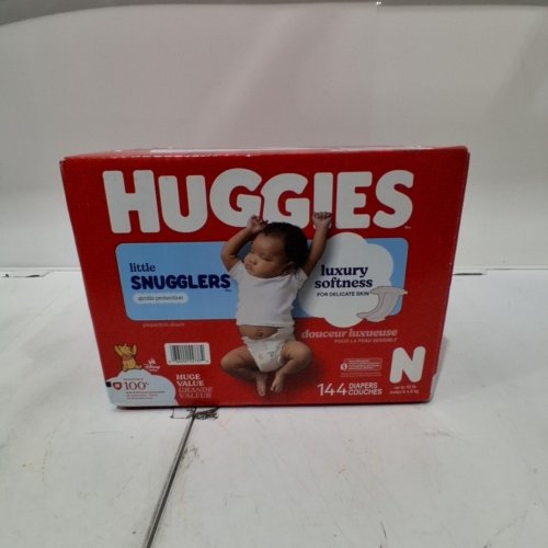 144PK HUGGIES LITTLE SNUGGLERS DIAPERS - SIZE NEWBORN image 2