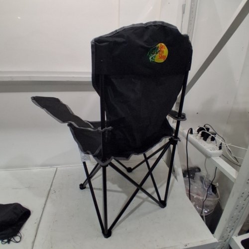 BASIC FOLDING CAMP CHAIR WITH CUPHOLDER - 225 LBS MAX CAPACITY - BLACK (MODEL: 101490415) image 4