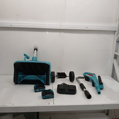 ANT-LINK CORDLESS ELECTRIC SNOW SHOVEL WITH WHEELS - 17" - 40V - 1200W - BLUE/BLACK image 4