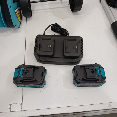 ANT-LINK CORDLESS ELECTRIC SNOW SHOVEL WITH WHEELS - 17" - 40V - 1200W - BLUE/BLACK image 5