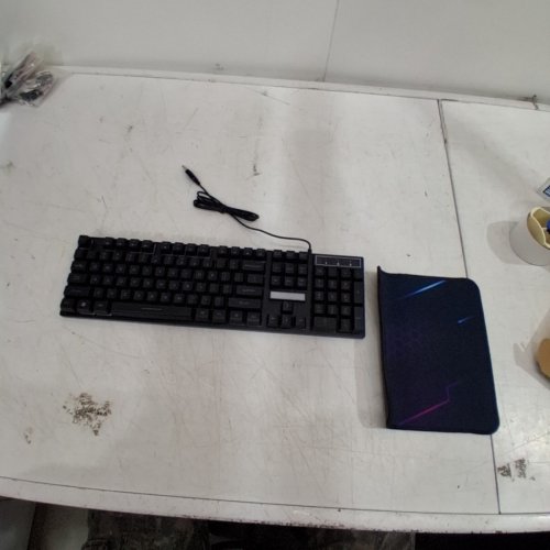 2PC AQVIN WIRED GAMING KEYBOARD AND MOUSE PAD COMBO SET - BLACK/BLUE (MODEL: GK70X) image 4