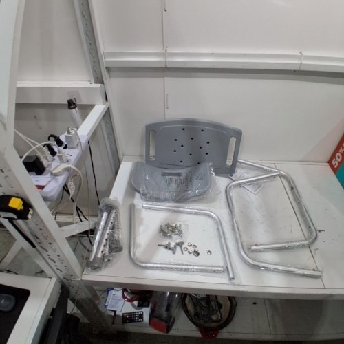 MEDLINE GUARDIAN DELUXE ALUMINUM BATH CHAIR SHOW BENCH WITH BACK image 2