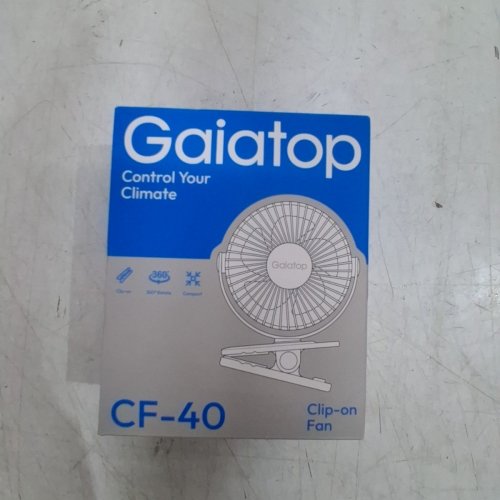 GAIATOP PORTABLE RECHARGEABLE CLIP-ON FAN - 7" - BLACK/BLUE (MODEL: CF-40) image 6