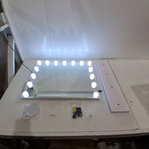 BESTOPE VANITY MAKEUP MIRROR WITH LIGHTS - HOLLYWOOD ADJUSTABLE LIGHTED VANITY MIRROR, USB OUTLET AND TOUCH CONTROLS image 3