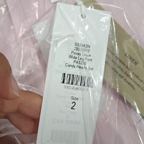 WOMEN'S EVER NEW POSEY LINEN WIDE LEG PANTS - 2 - PINK (STYLE: PA5258) image 2