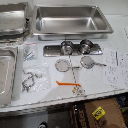 2PK GARVEE CHAFING DISH BUFFET SET - 8QT - SILVER image 3