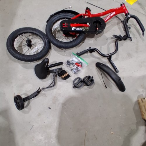 COSTWAY KIDS BIKE FOR TODDLER WITH TRAINING WHEELS - 14" - RED (MODEL: TS10243RE-12) image 4