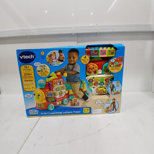 VTECH SIT-TO-STAND 4-IN-1 LEARNING LETTERS TRAIN - 12-36 MONTHS - RED BLUE YELLOW (MODEL: 80-181900) image 2