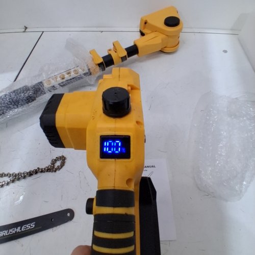 BATTERY OPERATED BRUSHLESS POLE SAW - 10" BAR - YELLOW/ BLACK image 3