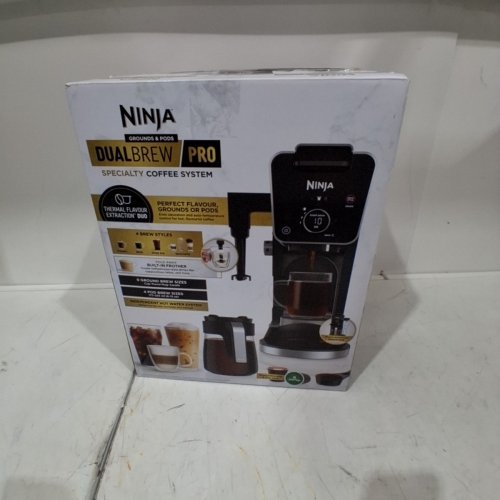 NINJA DUALBREW PRO SPECIALTY COFFEE SYSTEM SINGLE-SERVE, POD, AND 12-CUP DRIP COFFEE MAKER - BLACK - (MODEL: CFP301C) image 7
