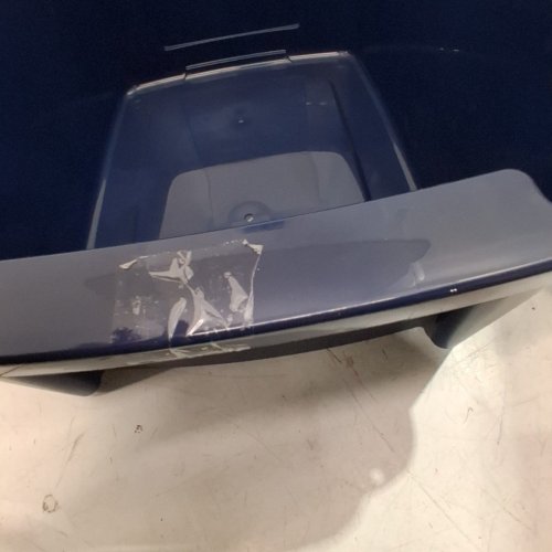 IRIS COVERED CAT LITTER BOX WITH SCOOP AND FRONT DOOR FLAP - 19" X 15" X 15" - WHITE/BLUE image 3