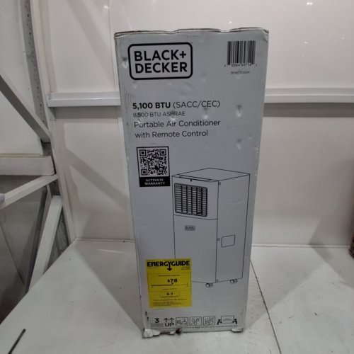 BLACK+DECKER PORTABLE AIR CONDITIONER - 5,100 BTU SACC / 8,500 BTU ASHRAE -350 SQ. FT - 750W - WHITE (MODEL: BPACT05SM) image 6