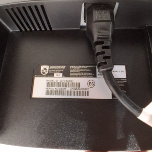 PHILIPS 22" 1080P HD COMPUTER MONITOR - 100HZ - BLACK (MODEL: 221V8LB/27) image 3