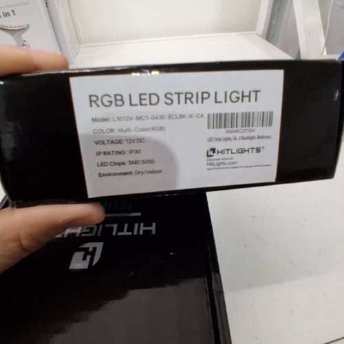 4PK HITLIGHTS MULTICOLOR REMOTE CONTROL LED CABINET STRIP LIGHTS - 1FT EACH - MULTICOLOR (MODEL:L1012V-MC1-0430-ECLBK-K-CA) image 4