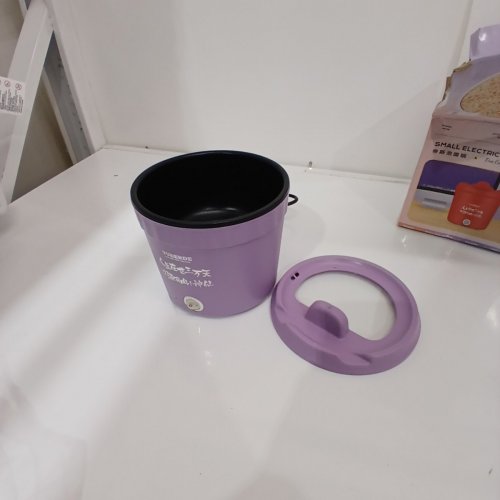 YUEERDE MINI INSTANT NOODLE ELECTRIC COOKER - NON STICK HOT POT - PURPLE image 3