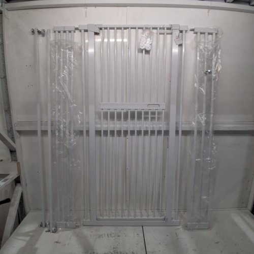 NO PAWBLEMS EXTRA TALL PET GATE FOR DOORWAYS/HALLWAYS - 55" X 44" - 30-44" WIDE - WHITE (MODEL: NPPCM01) image 2