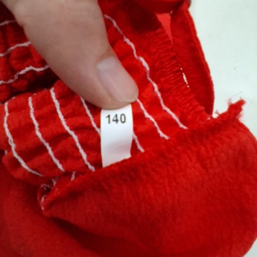 GIRLS TIE STRAP SMOCKED SUMMER DRESS - YOUTH 10 - RED image 2