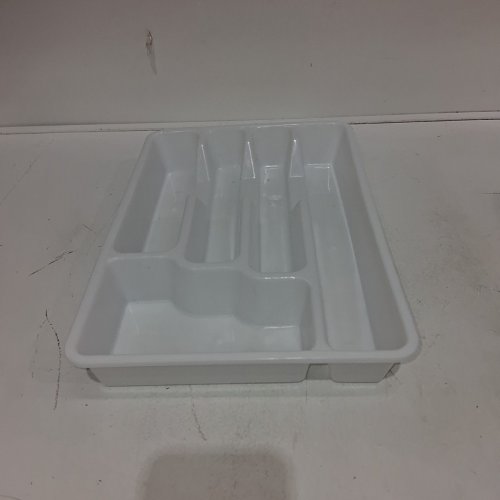 49PC DRAWER CUTLERY TRAY WITH KITCHENWARE - WHITE/SILVER image 2