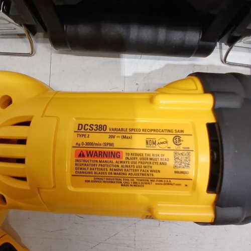 DEWALT 20V MAX CORDLESS RECIPROCATING SAW KIT WITH BATTERY AND CHARGER - 20V - 1500RPM - 40W - YELLOW/BLACK (MODEL: DCS380P1) image 14