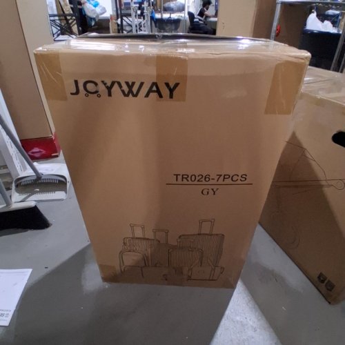 7PC JOYWAY HARDSIDE LLUGGAGE SET WITH SPINNER WHEELS - GREY (MODEL:TR026) image 6