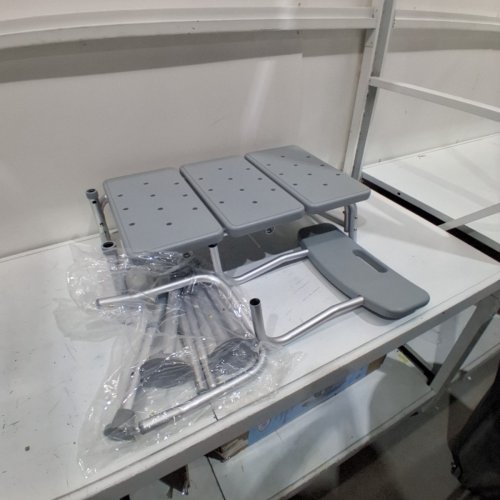 CAREBODA TUB TRANSFER BENCH AND SHOWER CHAIR - 400LBS MAX - GREY (MODEL: DR3142) image 2