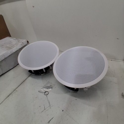 2PK MONOPRICE CALIBER IN-CEILING 2 WAY SPEAKERS - 8" 15 DEGREE ANGLE - 160W - WHITE (MODEL: 104929) image 4