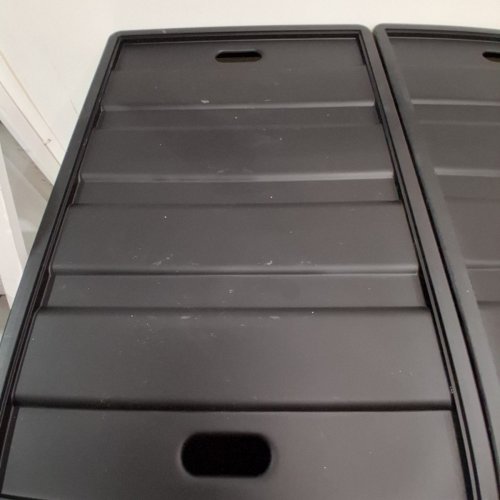 2PK CITYLIFE COLLAPSIBLE PLASTIC STORAGE CRATES - 64L CAPACITY - BLACK image 4