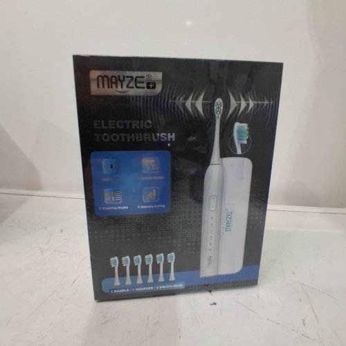 MAYZE ULTRASONIC 5 MODES & 3 INTENSITY LEVELS ELECTRIC TOOTHBRUSH - BLACK (MODEL: MG01501) image 2