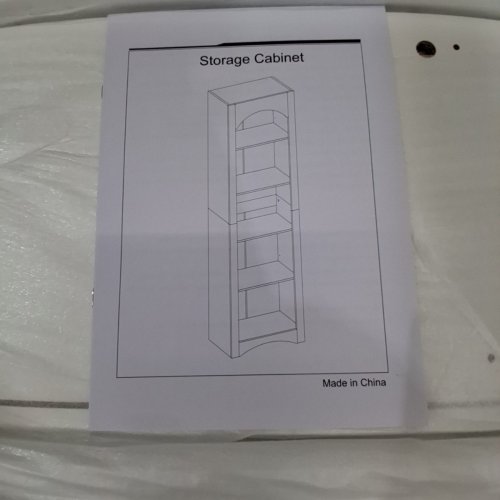 5-TIER WOODEN BOOKSHELF STORAGE CABINET - WHITE - (MODEL: GSVNUS00301301) image 10