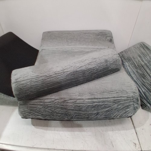 4PC LUCRESTA ORTHOPEDIC BED WEDGE PILLOW SET WITH 45D MEMORY FOAM FOR BACK, NECK, & LEG PAIN RELIEF WITH ADJUSTABLE SUPPORT PILLOWS - GREY (MODEL: L-BW4-DG) image 4