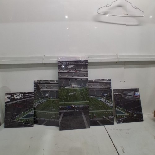 5PC TUMOVO 5 PANEL FOOTBALL STADIUM CANVAS PRINT - 24" X 55" - PHILADELPHIA EAGLES image 2