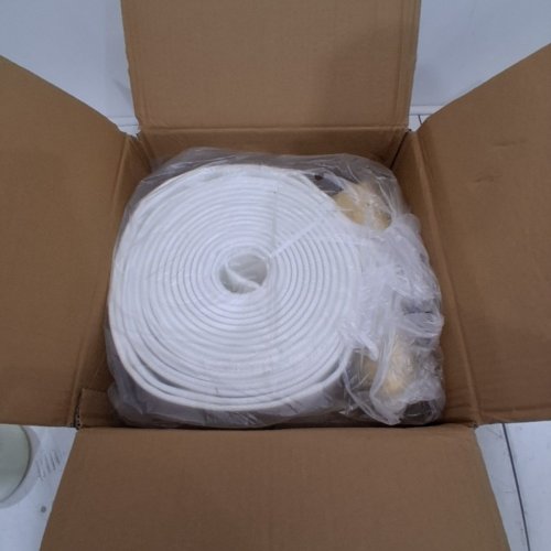 ZYFIRE SINGLE JACKET TPU 250 PSI FIRE HOSE WITH NST BRASS COUPLING - 50FT X 2.5" ID - WHITE image 5