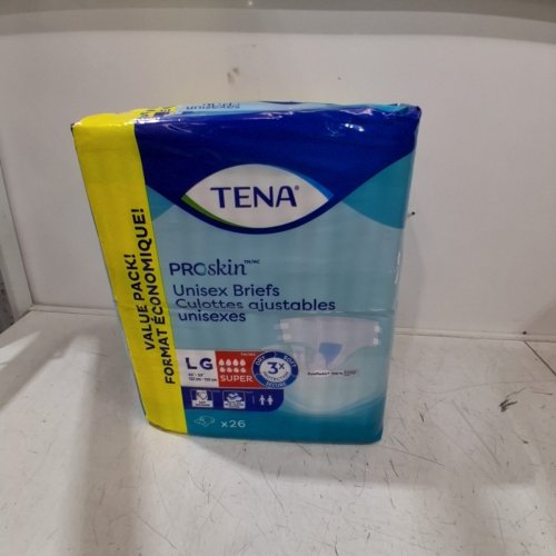 26PK TENA UNISEX PROSKIN OVERNIGHT STRETCH BRIEFS - SUPER ABSORBENCY - LG image 2